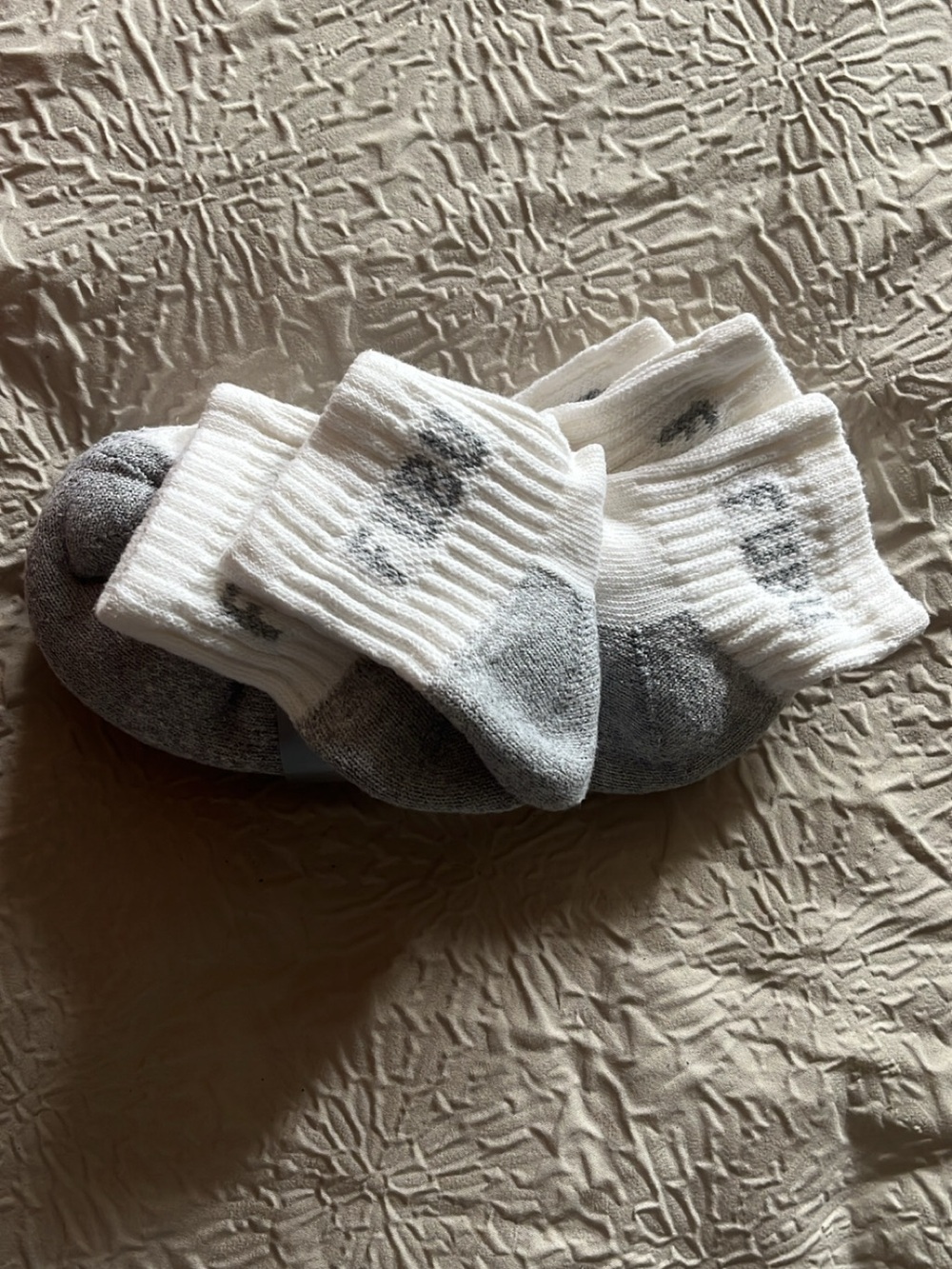 Vintage FUBU White & Gray Athletic Crew Socks - Pack